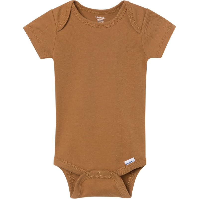 Image of Gerber Baby Boys & Girls 5-Pack Solid Onesies Bodysuits