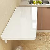 Folding Wall-Mounted Drop-Leaf Table, 0.7" Thick Heavy Duty Laundry Folding Table, Stable Sturdy Wal