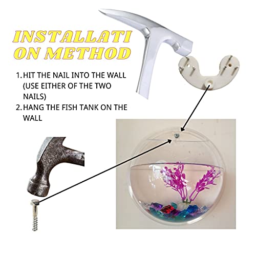 Creative Acrylic Hanging Wall Mounted Fish Tank, Hanging Bowl For Water Plants, Wall Fish Bubble Tank, Hydroponic Air Plant Flower Pot, Mini Aquarium Planter, Home Decor, Fake Plants Nail Stone Etc #TOP2