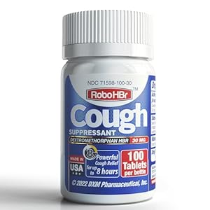 Cough Suppressant, Dextromethorphan HBr 30mg, 100 Tablets, 100 Doses for Effective Cough Relief