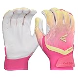 Easton | Ghost Ethos Fastpitch Softball Batting Gloves | Pink Lemonade - Pink/Yellow | Women's Medium