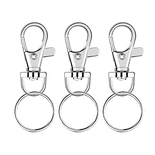 25 Sets Anilla de Llavero Anilla de Cadena de Llave Anillas Separables Llaveros Redondos DIY Blank 30mm Círculo Llaveros para Llaves