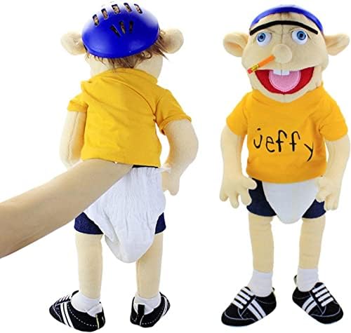 ROKKS Jeffy Puppet Plush Toy Doll, Mischievous Funny Puppets Toy with Working Mouth, 60cm Soft Hand Puppet for Play House Gift for Birthday Christmas Halloween Party