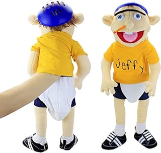 ROKKS Jeffy Puppet Plush Toy Doll, Mischievous Funny Puppets Toy with Working Mouth, 60cm Soft Hand Puppet for Play House Gift for Birthday Christmas Halloween Party