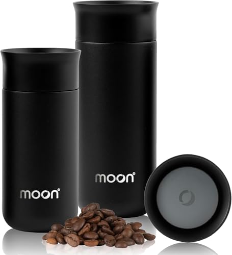 Moon 360° Insulated Travel Mugs - Leak Proof Reusable Coffee Cups - Pro Version for Performance & Easy Clean - Leakproof Flask for Hot & Cold Drinks - Fits Car Cup Holders, UK Company (500ml, Black) Moon 360° Insulated Travel Mugs - Leak Proof Reusable Coffee Cups - Pro Version for Performance & Easy Clean - Leakproof Flask for Hot & Cold Drinks - Fits Car Cup Holders, UK Company (500ml, Black)