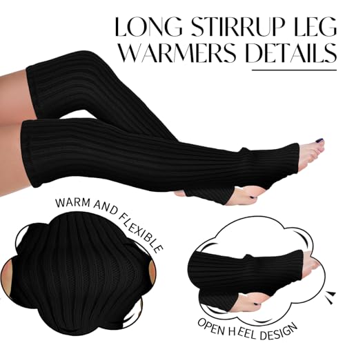 Buauty Leg Warmers 80s Party Ribbed Knit Outfits for Women Girls Fashion Y2k Winter Sports Neon Party Yoga Socks Accessories4