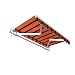 Produktbild paramondo Gelenkarmmarkise Basic Balkonmarkise Sichtschutz für Terrasse, 300 x 250 cm (Breite x Ausfall), Orange-Schwarz Multistreifen