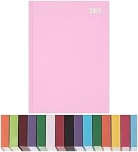 Top Sale A4 Day Per Page Diary with Hardcover and Matching Ribbon Marker (Pink)