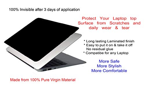 Image of Saco Ultra Clear Top Guard Skin Cover Sticker for 14-inches HP EliteBook 840 G3 & HP Elitebook 745 G6 Business Laptop (Black)