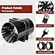 Editbar DC 12V Rohrventilator – 100mm Industrie-Abluftventilator mit Drehzahlregler, leise & langlebig, 6000RPM, 220CFM, DC motor Lüfter für Küche, Garage, Keller,Gewächshaus,Maschinenraum,Growzelte