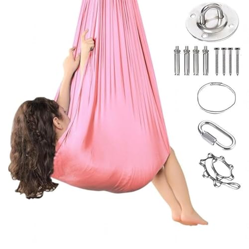 Aerial 𝐘𝐨𝐠𝐚 𝐬𝐰𝐢𝐧𝐠 Air Fliegen Swing 200 Kg Max. Tragfähigkeit Mit Beschläge -𝐘𝐨𝐠𝐚 Tuch Geeignet, um lebendiger und fröhlicher zu machen (280 * 150CM),A-Rosa