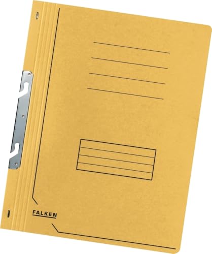 Falken 50 x Einhakhefter A4 1/1 Vorderdeckel gelb