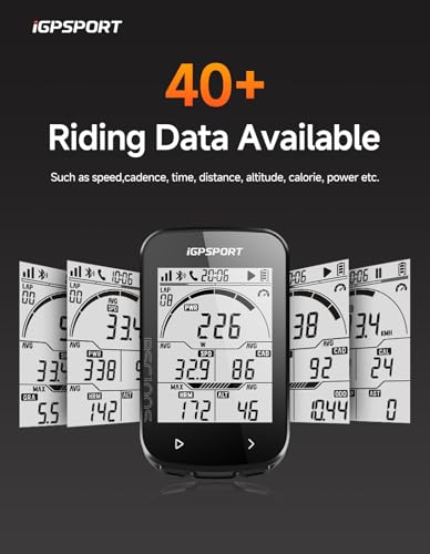 Image of iGPSPORT BSC100S GPS Bike Computer Wireless, 2.6'' LCD Display 40H Rechargeable Waterproof Cycling Computer Bluetooth ANT+