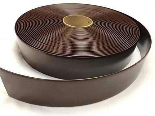 LEMBERG 2 Inch Wide, 100ft Long Vinyl Strap - Replacement Straps for Patio Chairs - Vinyl Strapping for Patio Furniture Repair - Durable Seat Repair Kit for Lawn Chairs, Outdoor Furniture (Brown)