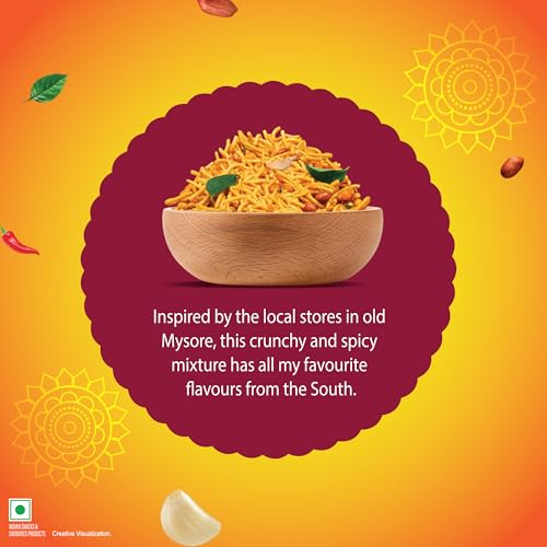 Image of Unibic No Palm Oil Mysore Garlic Mix | All Time Favourite Snacks | Crunchy Healthy Snacks, Ready to Eat | 165 gm / 200 gm (Weight May Vary) (Pack of 2)