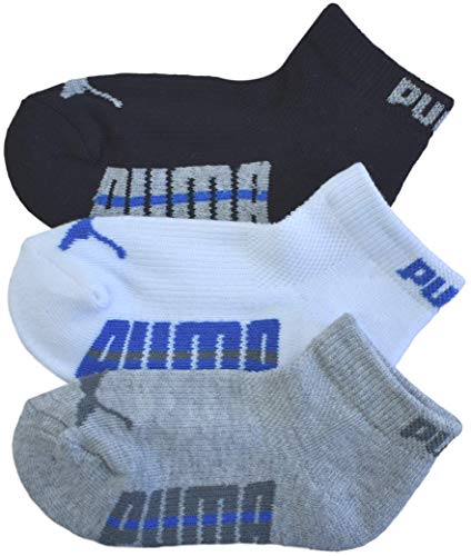 Puma Toddler Boy's 3 Pack Low cut Sock, Sock size 5-6.5