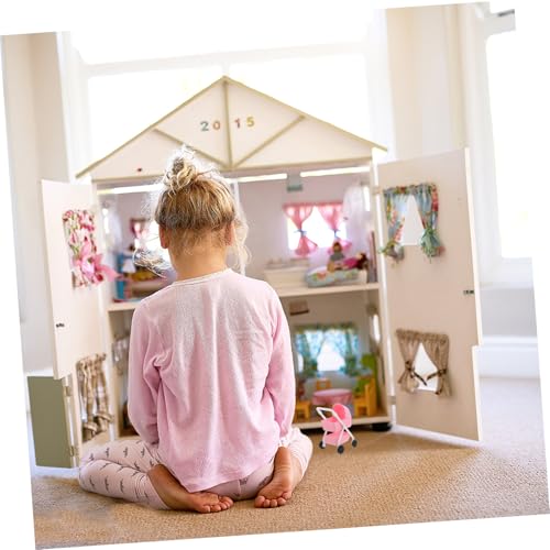 ZUNOXAZ Puppenwagen Miniatur Doll Carriage für Puppenhaus Dekoration Leicht Detailgetreu Fördert Kreativität und Eltern Junge Mädchen Interaktion – Bild 7