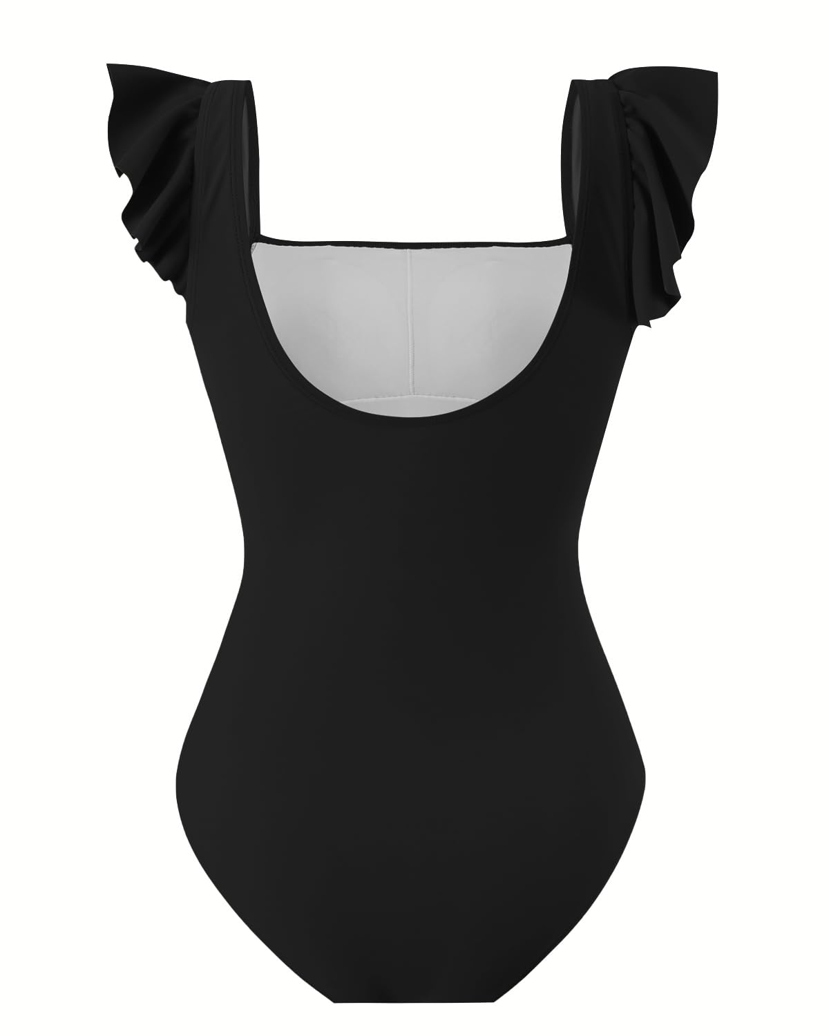 TcIFE Costume da Bagno Intero da Donna con Volant e Controllo della Pancia, Monokini Senza Schienale a U
