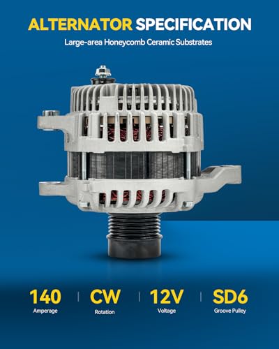 Image of PHILTOP 11228N New Alternator Fit for Patriot 2007-2017, Compass 2007-2017, Avenger 2008-2014, Chrysler200 2011-2014, Sebring 2007-2010, Caliber 2008-2009, 140A 12V CW SD6