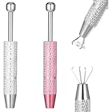 hankousi Piercing-Kugelgreifer, kompakter kurzer Schaft, Edelstahl, Schmuckwechselwerkzeug, Silber & Rose Pink, Piercingzange für Kugeln und elektronische Handhabung, 2 Stück