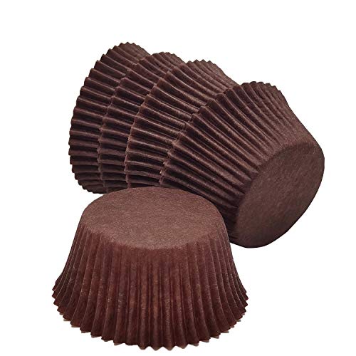 Image of Premium Coffee Greaseproof Cupcake Liners Muffin Paper Baking Cups Standard Size, 100-Count