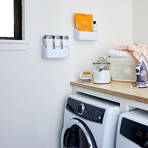 Command 10 Lb Large Organizing Caddy with 4 Command Strips, 9.91" x 3.38" x 5.15", Heavyweight Damage-Free Hanging for Organizing Cleaning Supplies, Closet, and Pantry, White by Command - Image 4