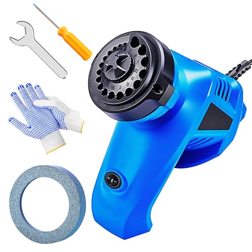 Drill Bit Sharpener, Power Drill Bit Sharpener with Wrench Screwdriver Grinding Wheel For All Bits(1/8''- 15/32''), Twist Drill Bit Sharpener Grinder 130° Standard Drill Bits