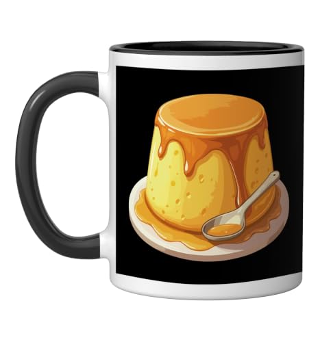 Syrup Sponge Ceramic Mug, Black/White