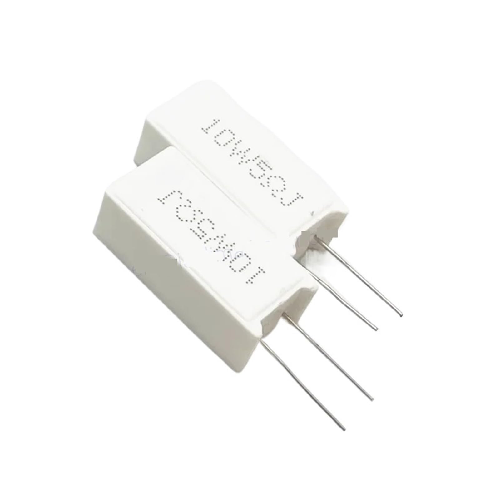 GUTUYEHKEA Cement Resistors 10pcs 10W Vertical RX27-5 0.01R-100K 1R-15K Power Resistor(68K)