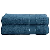 TROCKNEN SIE SICH SCHNELL UND AUF SCHONENDE WEISE AB - Jedes Handtuch und Badetuch wurde aus hochwertiger Baumwolle hergestellt (Handtücher 100% Baumwolle, 500 g/m²), was ihm ein angenehm flauschiges Gefühl, sowie eine verstärkte Aufnahmefähigkeit verleiht, damit Sie schneller trocken werden: Schaffen Sie ein Hotelerlebnis in Ihrem Badezimmer