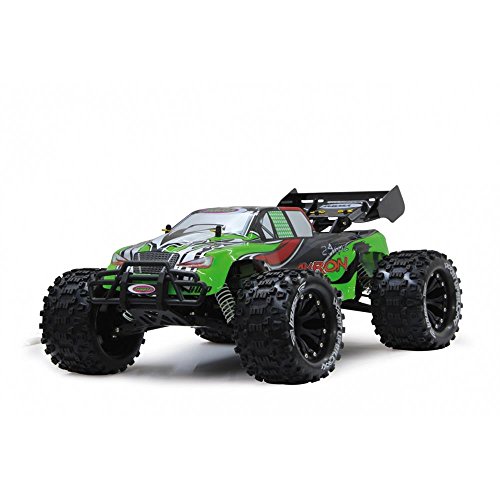 Jamara- Akron Monster Truck Coche eléctrico, Color Verde, Negro (053265)