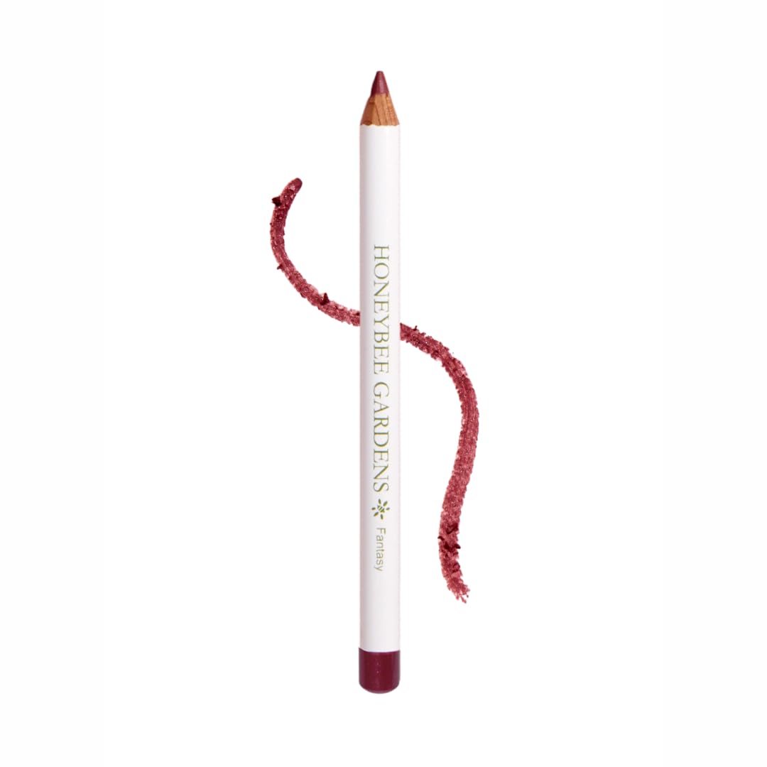 Honeybee Gardens Irresistible Lip Liner In Fantasy, Deep Red Berry Color, Long-Lasting, Gluten-Free, Vegan, 0.04 oz