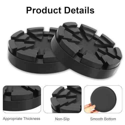 2 Stück Universelle Wagenheber Gummiauflage 125 mm Gummi Gummiteller Wagenheber