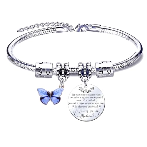 MNBVBV Queres ser a minha madrinha pulseira Presente Madrinha Pulseira para Madrinha Pulseiras queres ser a minha madrinha? para Madrinha Presente de Aniversário Presentes Natal Madrinha Ideias