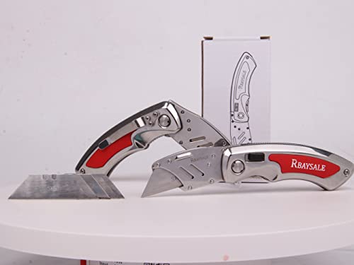 RBAYSALE Utility Knife Folding Heavy Duty Carpet Cutter with 5 SK5 Blades 420 Stainless Steel Retractable Box Cutter with Safety-Lock Design Craft Tradesman Knife 180g 12 RBAYSALE Utility Knife Folding Heavy Duty Carpet Cutter with 5 SK5 Blades 420 Stainless Steel Retractable Box Cutter with Safety-Lock Design Craft Tradesman Knife 180g - Image 12