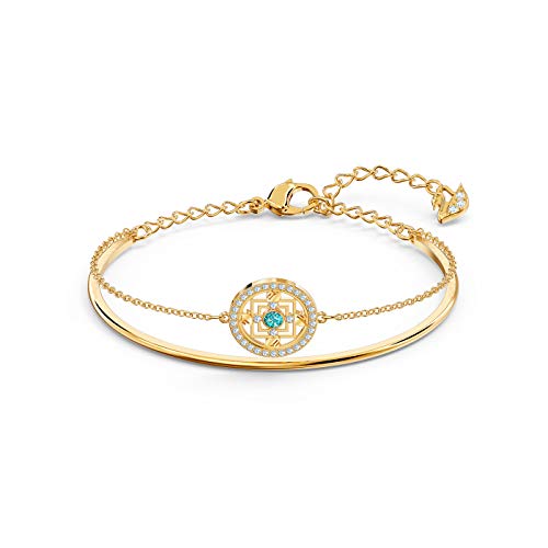 Preisvergleich Produktbild Swarovski Armreif Swarovski Symbolic Mandala, grün, vergoldet