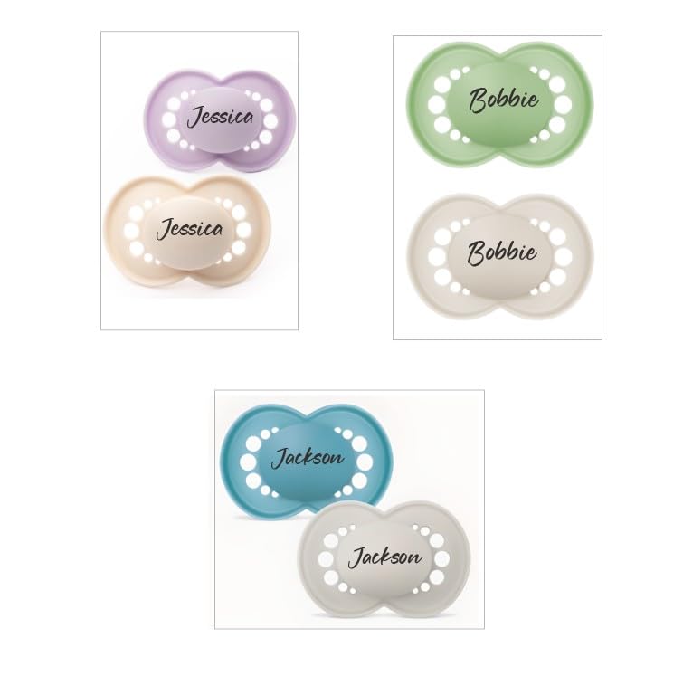 MAM Original *2-Pack* Personalised Dummy Pacifier Soother, 6-18 Months, Unisex Name