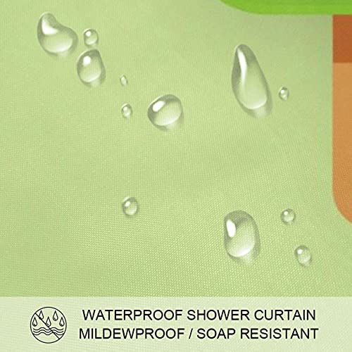 Rideau de douche pastèque vert à œillets avec crochets déco enfant
