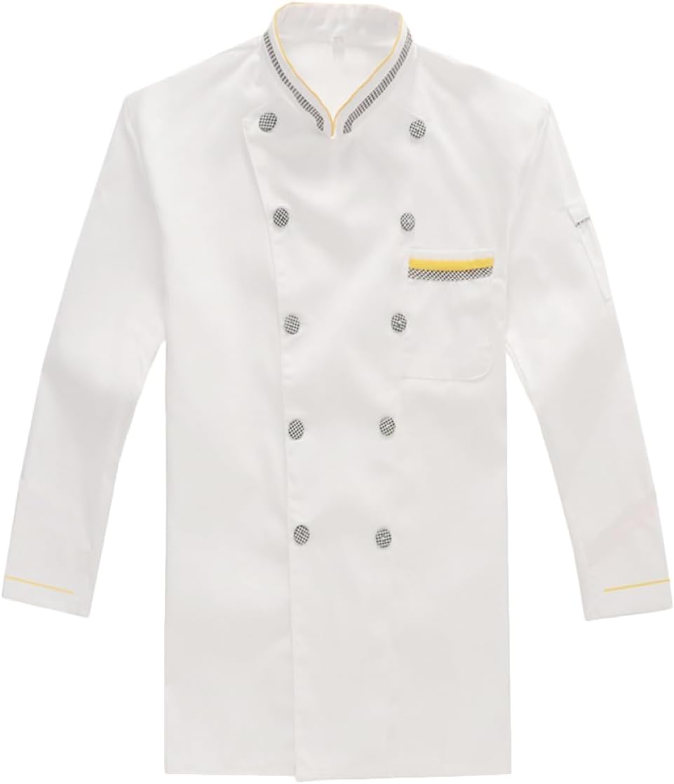 Sleeve Chef Jacket for Men and Women Breathable Wearproof Catering Shirt Oil Design for Restaurants Hotels and Bakeries Xxxl