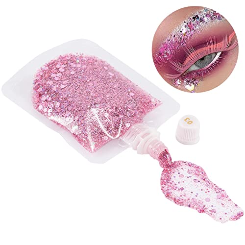 maquiagem grosso, escama peixe com lantejoulas em gel – Body Lantejoulas longa duração cintilante ro