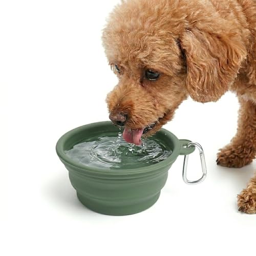 CREDOTAIL Portable Collapsible Dog Bowl (400ml) - Small Breed Edition | Food-Grade Silicone Travel Dish for Toy & Small Dogs | Compact Water Bowl for Hiking & Walks