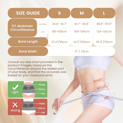 Trendyline Postpartum Belly Bande pour les femmes: Binder Abdominal pour la récupération de la section C après chirurgie Compression de réduire l'hauteur Diastasis Recti réparation - Léger Ajustable Après la Naissance Enveloppe Belly