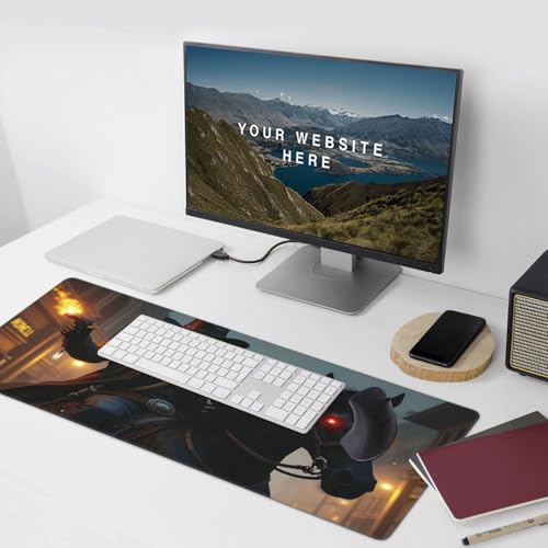 Sous-main de bureau cowboy gothique pour ordinateur et clavier - 5