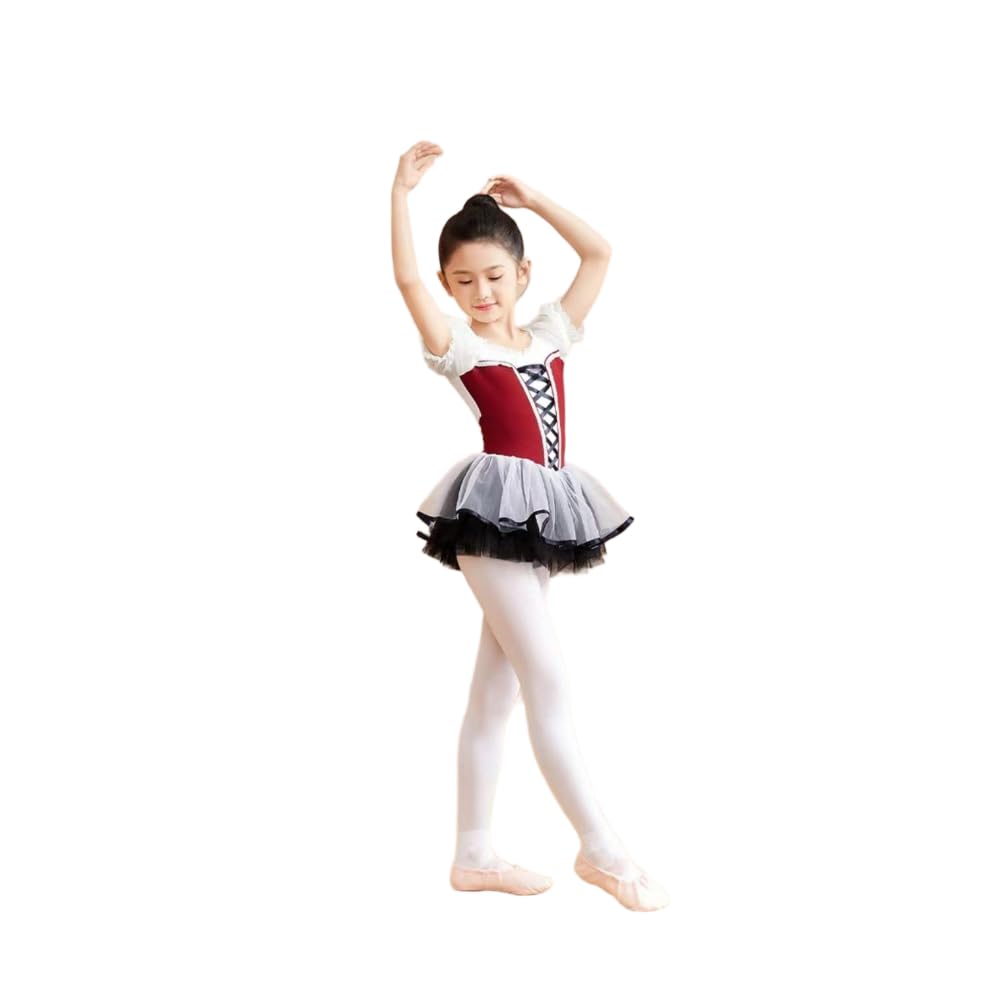 JJDFW - Costume da danza per bambini, gonna per esercitazione, graziosa e versatile, gonna da principessa, tutù, danza