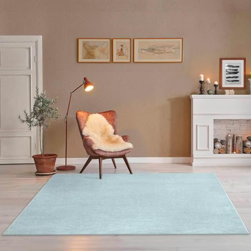 Taracarpet Teppich Kurzflor weicher flachflor Uni Bodenbelag ZOE fürs Wohnzimmer, Kinderzimmer,...
