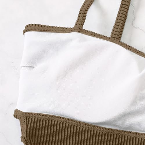 Bikini sólido de playa para mujer en talla grande 2