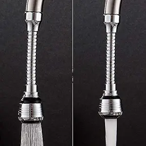 SUPERFAB Flexible Nozzle Water Tap Faucet Extension Hose Tubes, Flexible 360 Degrees Stainless Steel Health Faucet Gun Sprayer Extension Device