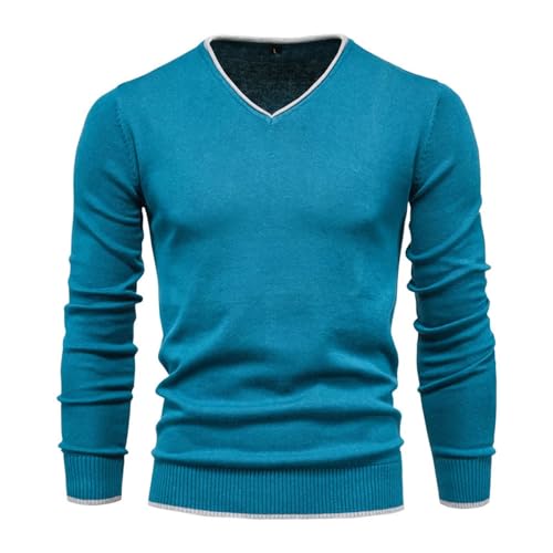 V Neck Button Knitted Pullover Sweater Mens Autumn Casual Fashion Warm Comfortable Tops4