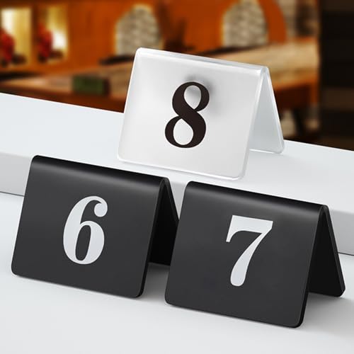 Numéros de Table en Acrylique Double Face en V Qualité Cristal - 4