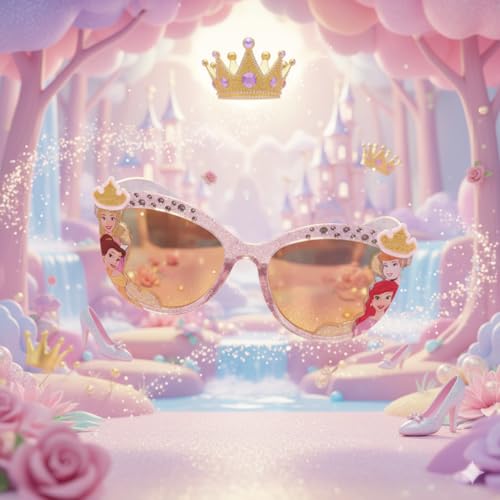 Image of Disney Princess Sunglasses Stylish Kids Eyewear UV Protection Lightweight Durable Frame Perfect Outdoor Play Great Summer Gift